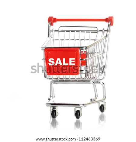 shopping cart SALE isolated on white background