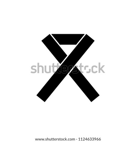 The icon of Ribbon aids. Simple flat icon illustration, vector of Ribbon aids for a website or mobile application on white background