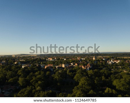 The city of Halberstadt from above. Harz region, Saxony-Anhalt ,Germany