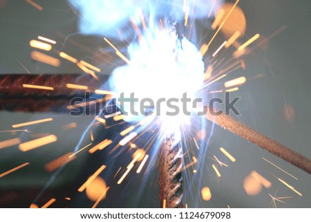 Welding pieces of iron electrodes