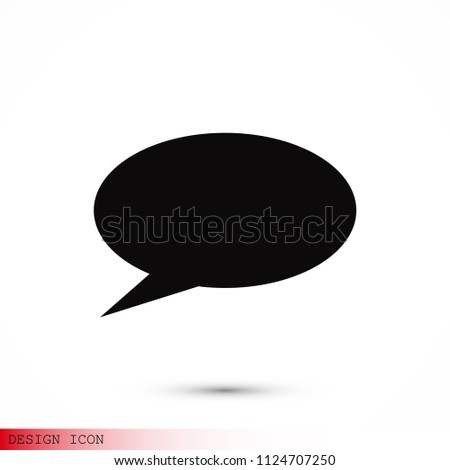 Speech bubbles icon, stock vector illustration flat design style