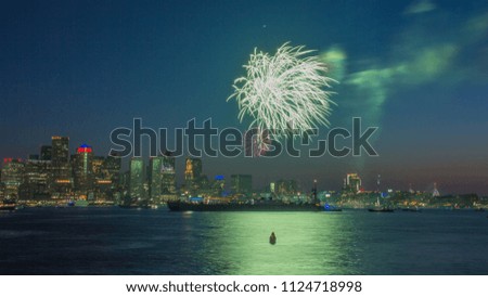 Fireworks over Boston Harbor