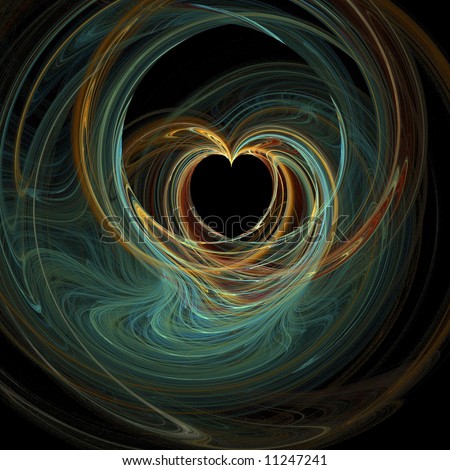 Unique and colorful abstract heart computer generated background