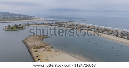 Aerial view of Mission Beach, San Diego.