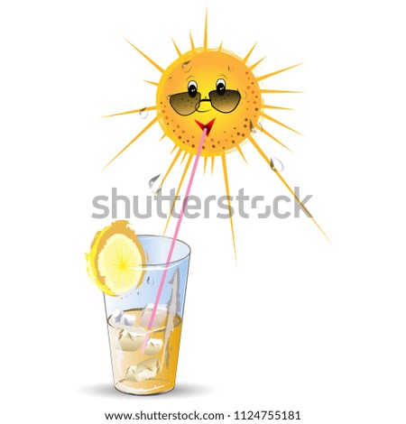 Stylised Sun and  cocktail