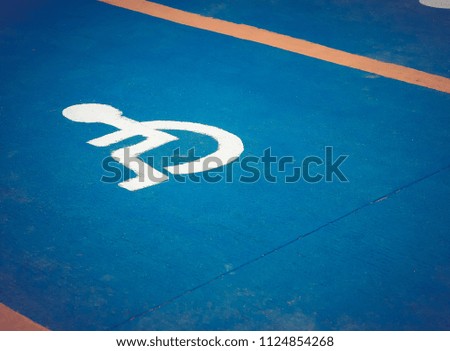Parking space only for persons with disabilities.