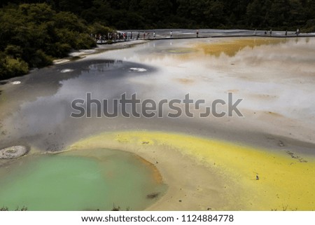 Body of hot water at a geothermal area