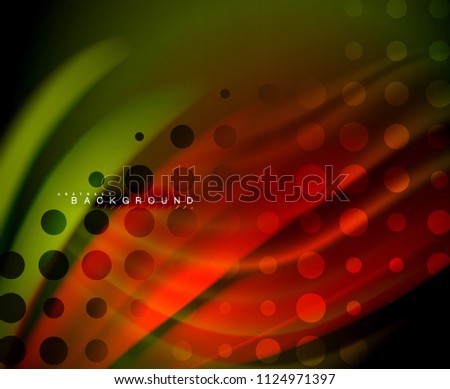 Neon holographic fluid color wave for web, wallpaper, pattern, texture and background. Vector illustration