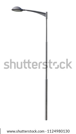 Street lamppost, isolated Royalty-Free Stock Photo #1124980130