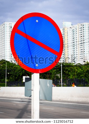 Signs of prohibited parking area