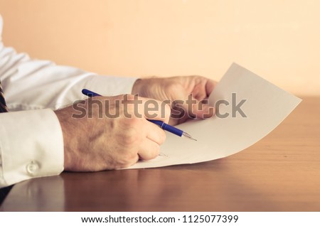 businessman hands with papers