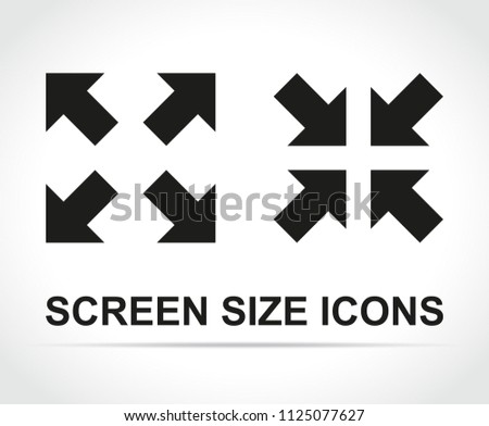 Illustration of screen size icons on white background