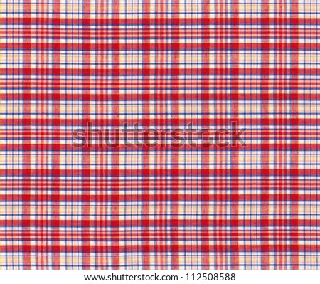 Texture of red and blue tablecloth