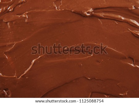 Melted chocolate close up