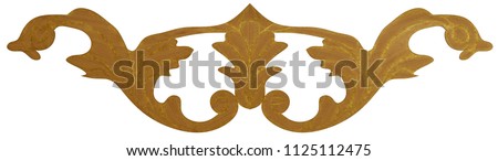 Detailed inlay of veneer of classical elements for furniture, floors, ceilings and walls