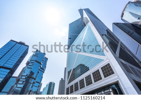 modern office building in hong kong
 china