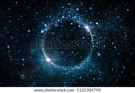 Glitter Particles In Circle - Abstract Black Hole
