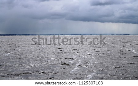 Photo background of a beautiful river island in Tatarstan
