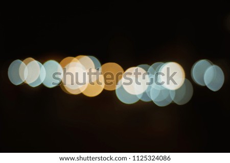 City night light blur bokeh , defocused background -vintage style picture and vintage color