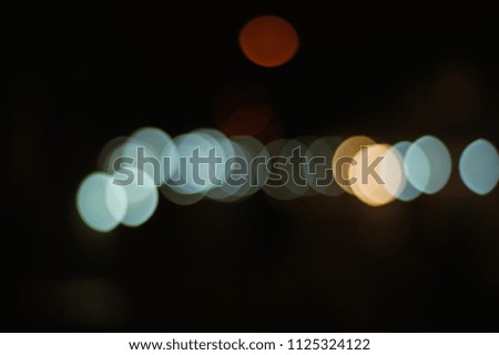 City night light blur bokeh , defocused background -vintage style picture and vintage color