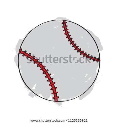 Sketch of a baseball ball