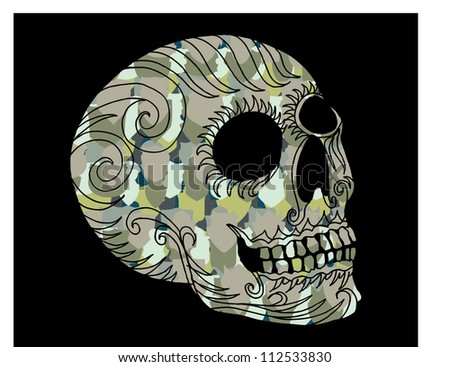 tribal skull camouflage
