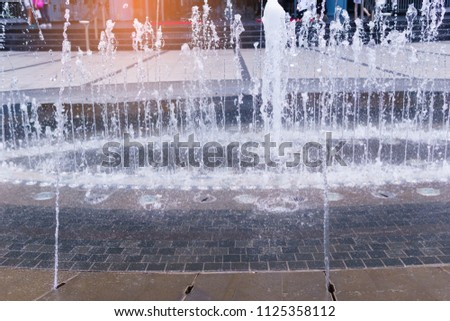 jet fountain on a hot day