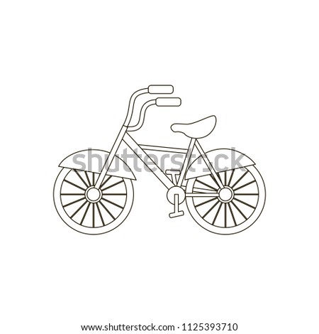 Bicycle illustration vector on the white background. Vector illustration