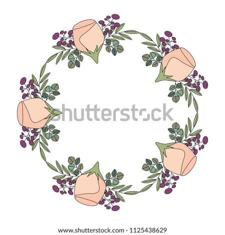 wreath flowers leaves seeds decoration