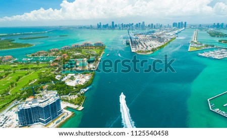 Aerial view of Miami Beach, South Beach, Florida. USA. 