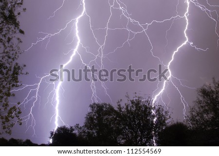 Two Strikes of Cloud to Ground Lightning