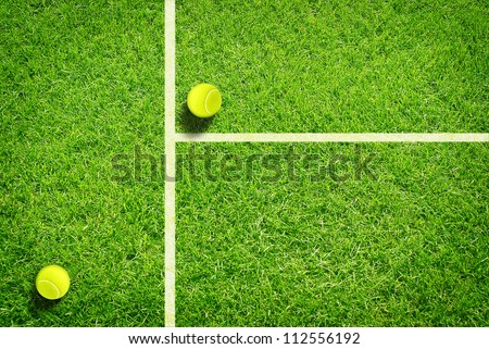 Tennis on grass Royalty-Free Stock Photo #112556192