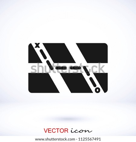 map set icon, stock vector illustration flat design style