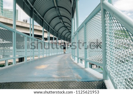 Overpasses across the street, among all materials made of steel.