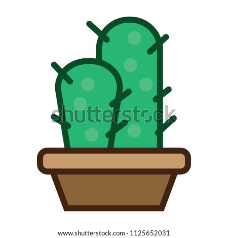 Vector cactus tree
