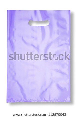 Plastic bag on white with shadow (with clipping path)