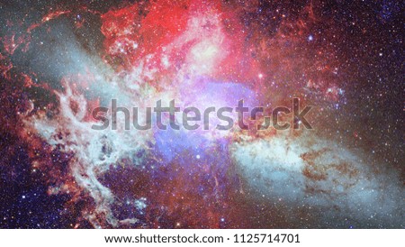 Beautiful nebula and Galaxy. Elements of this Image Furnished by NASA.