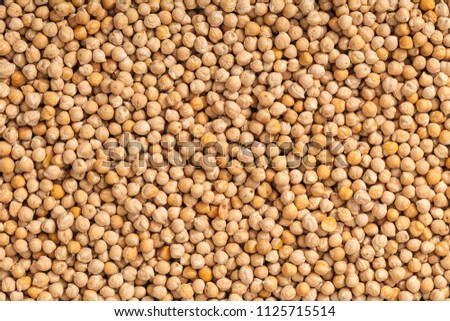 food background from a texture of raw chickpeas close-up Royalty-Free Stock Photo #1125715514