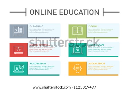 Online Education Infographic Icons
