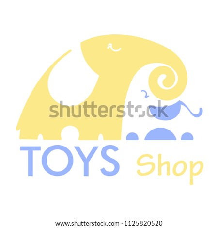Vector banner with a teddy bear. Template for advertising children's store. Childrens toys