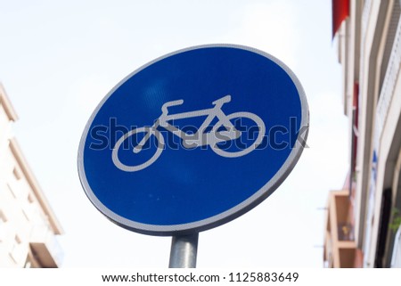 bicycle signal in barcelona street urban 