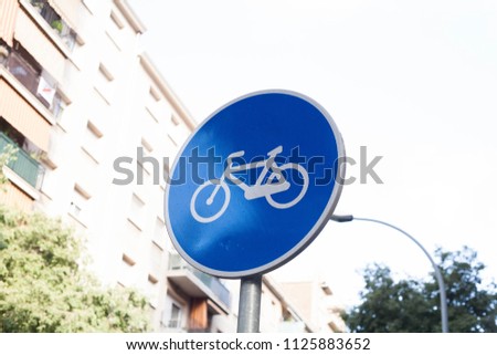 bicycle signal in barcelona street urban 