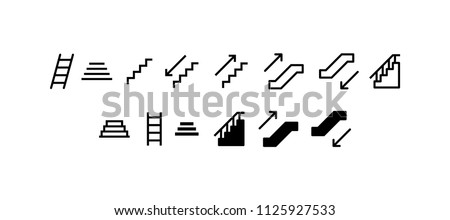 Stairs Icon Design Vector Symbol Staircase Stairway Royalty-Free Stock Photo #1125927533