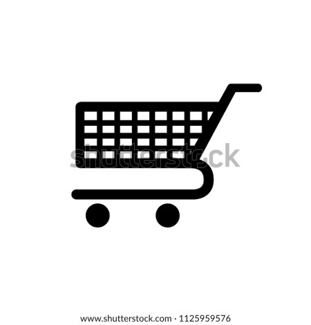 Shopping cart icon. Vector. 