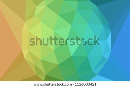 Light Blue, Yellow vector polygonal background with a diamond. Elegant polygonal illustration with gradient. Template for cell phone's backgrounds.