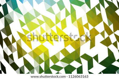 Dark Green, Yellow vector abstract mosaic template. Modern geometrical abstract illustration with gradient. The textured pattern can be used for background.