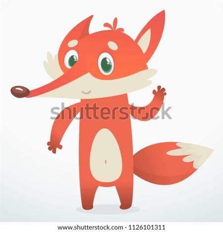 Cartoon fox illustrated. Vector icon 
