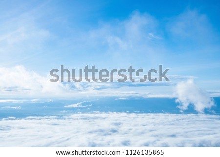 Blue Sky with white Clouds.