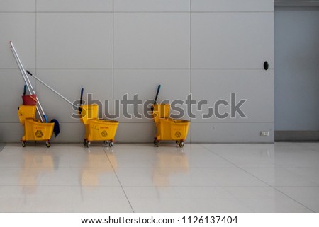 three cleaning equipments