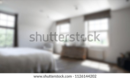 Blurred Room with Modern House Interior Bokeh Background